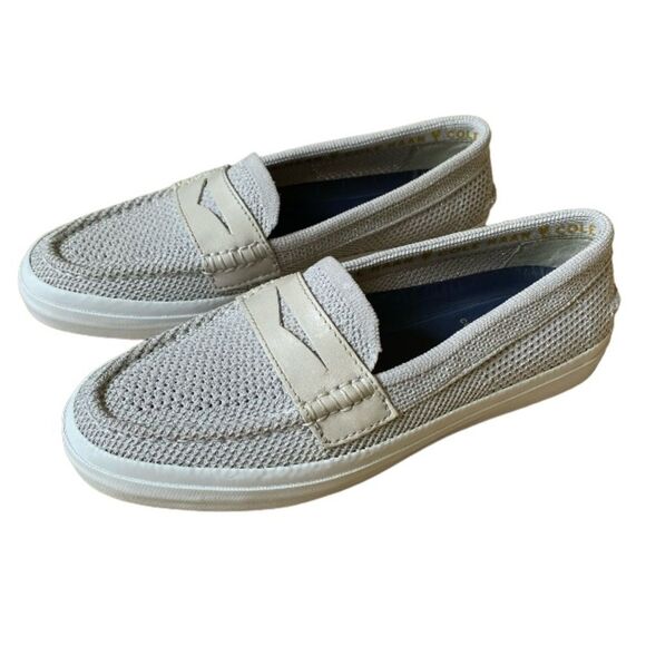 Cole Haan Pinch Weekender Loafers Women's Size 7 Lux Stitchlite Knit Penny Grey - Picture 1 of 14